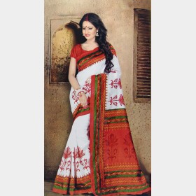 Kaajal’s Dhupian printed silk Sharee
